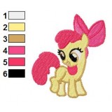 Happy Apple Bloom Embroidery Design
